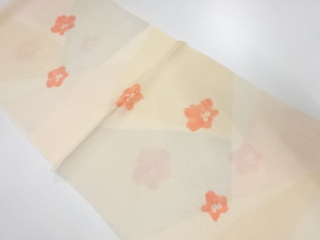JAPANESE KIMONO / UNUSED SHIBORI OBIAGE